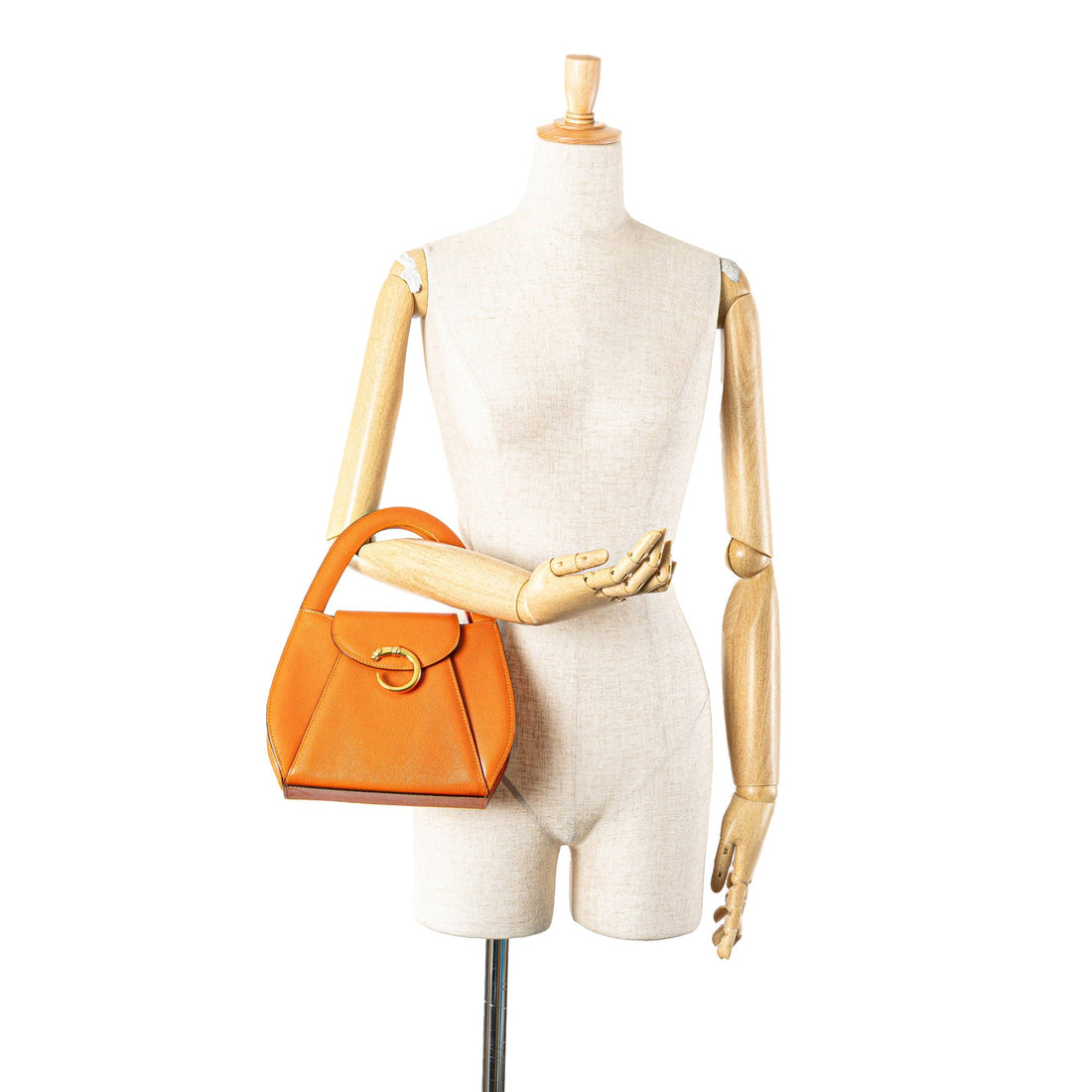 Leather Panthere Handbag